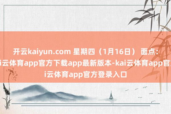 开云kaiyun.com 星期四(1月16日) 面点:大排面-kai云体育app官方下载app最新版本-kai云体育app官方登录入口