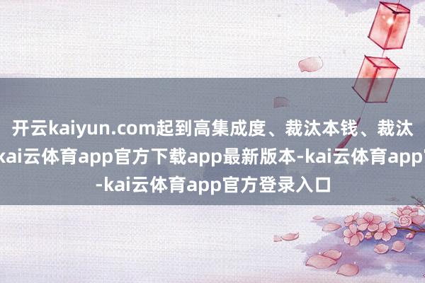 开云kaiyun.com起到高集成度、裁汰本钱、裁汰功耗的标的-kai云体育app官方下载app最新版本-kai云体育app官方登录入口