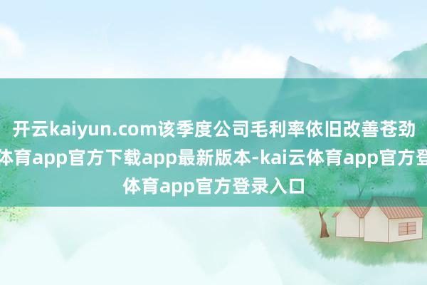 开云kaiyun.com该季度公司毛利率依旧改善苍劲-kai云体育app官方下载app最新版本-kai云体育app官方登录入口