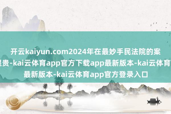 开云kaiyun.com2024年在最妙手民法院的案件数目同比增长显贵-kai云体育app官方下载app最新版本-kai云体育app官方登录入口