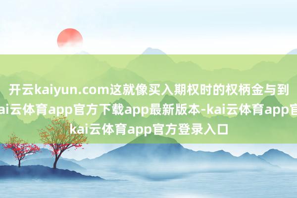 开云kaiyun.com这就像买入期权时的权柄金与到期日采用-kai云体育app官方下载app最新版本-kai云体育app官方登录入口