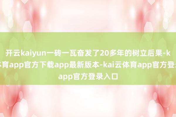 开云kaiyun一砖一瓦奋发了20多年的树立后果-kai云体育app官方下载app最新版本-kai云体育app官方登录入口